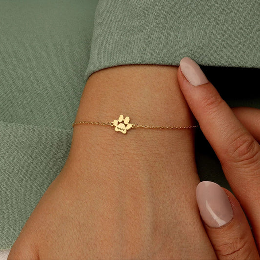 Személyre szabott mancs névkarkötő