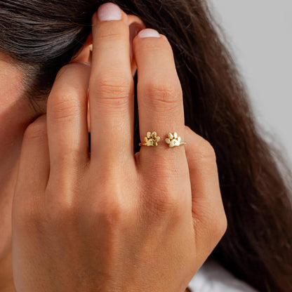 Személyre szabott háziállat kezdőbetűs gyűrű