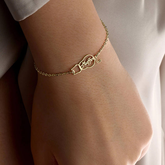 Személyre szabott macskanév karkötő