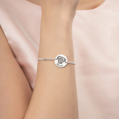 Személyre szabott háziállat arc karkötő