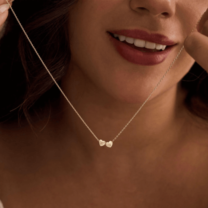 Személyre szabott szív kezdőbetűs nyaklánc