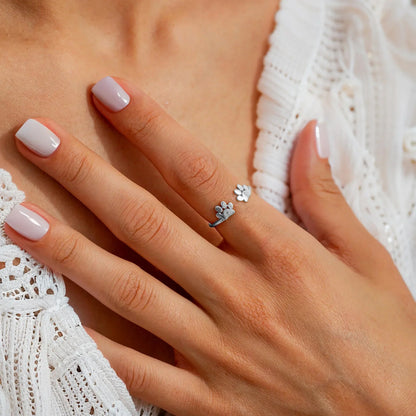 Személyre szabott háziállat kezdőbetűs gyűrű