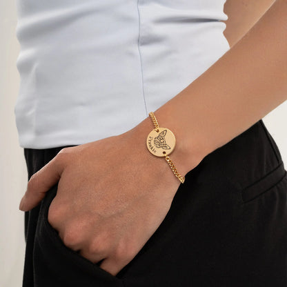 Személyre szabott háziállat arc karkötő